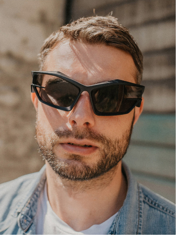 VEYREY VeyRey Unisex futuristické slnečné okuliare Calictor Black Universal