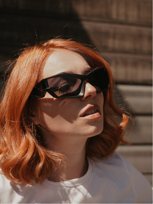 VEYREY VeyRey Unisex futuristické slnečné okuliare Calictor Black Universal