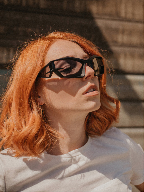 VEYREY VeyRey Unisex futuristické slnečné okuliare Calictor Black Universal