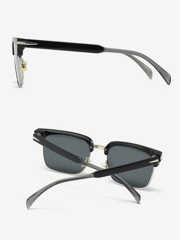 VEYREY Čierne polarizačné slnečné okuliare VeyRey Beckham Stitch