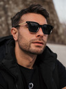 VEYREY Čierne polarizačné slnečné okuliare VeyRey Nerd Fowl