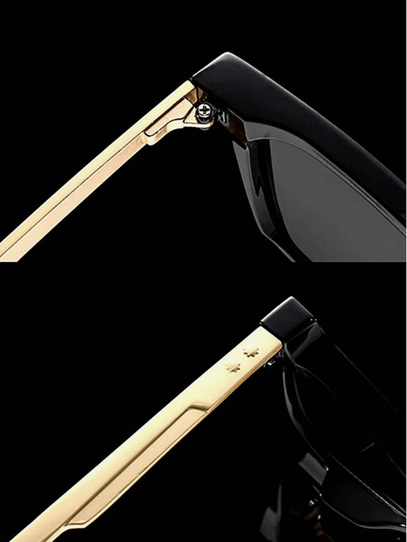 VEYREY Čierne polarizačné slnečné okuliare VeyRey Nerd Fowl