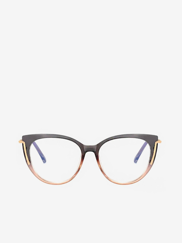 VEYREY Čierno-zlaté dámske slnečné okuliare s blokovaním modrého svetla VeyRey Buster