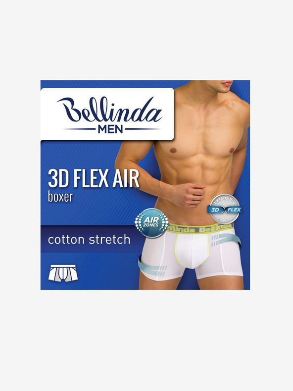 Bellinda Čierne pánske športové boxerky Bellinda 3D FLEX AIR BOXER