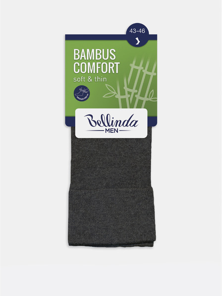 Bellinda Tmavohnedé pánske ponožky Bellinda BAMBUS COMFORT