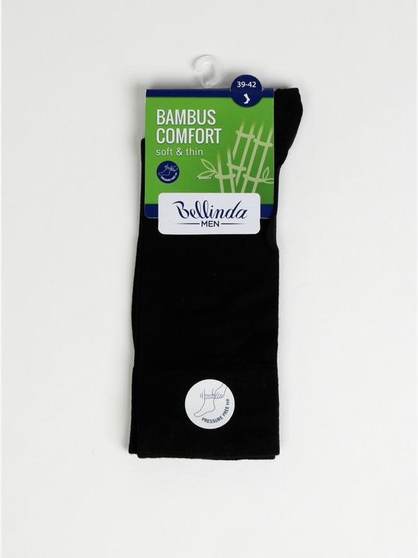 Bellinda Čierne pánske ponožky Bellinda BAMBUS COMFORT SOCKS