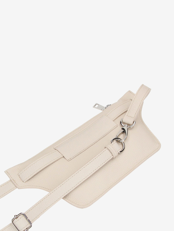 Elega Krémová dámska kožená crossbody kabelka ELEGA Merlin