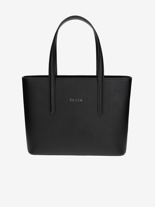 Elega Čierna dámska kožená crossbody kabelka ELEGA Simone Gold