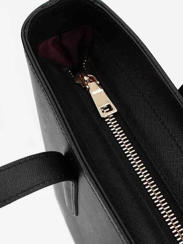 Elega Čierna dámska kožená crossbody kabelka ELEGA Simone Gold