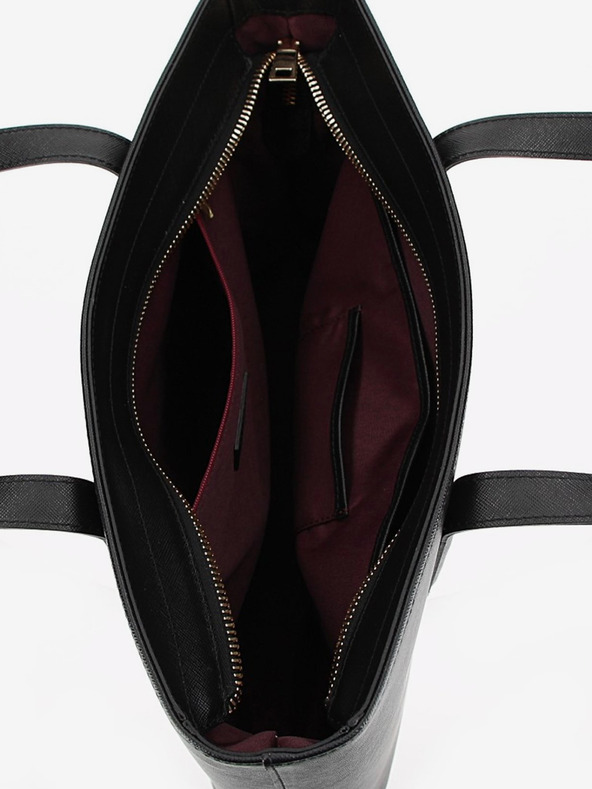 Elega Čierna dámska kožená crossbody kabelka ELEGA Simone Gold