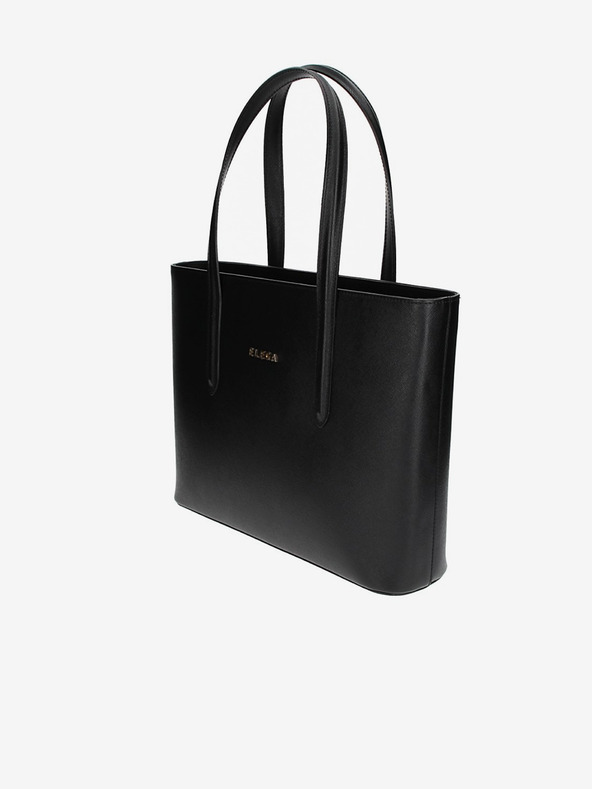 Elega Čierna dámska kožená crossbody kabelka ELEGA Simone Gold