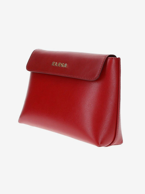 Elega Červená dámska kožená crossbody kabelka ELEGA Anie