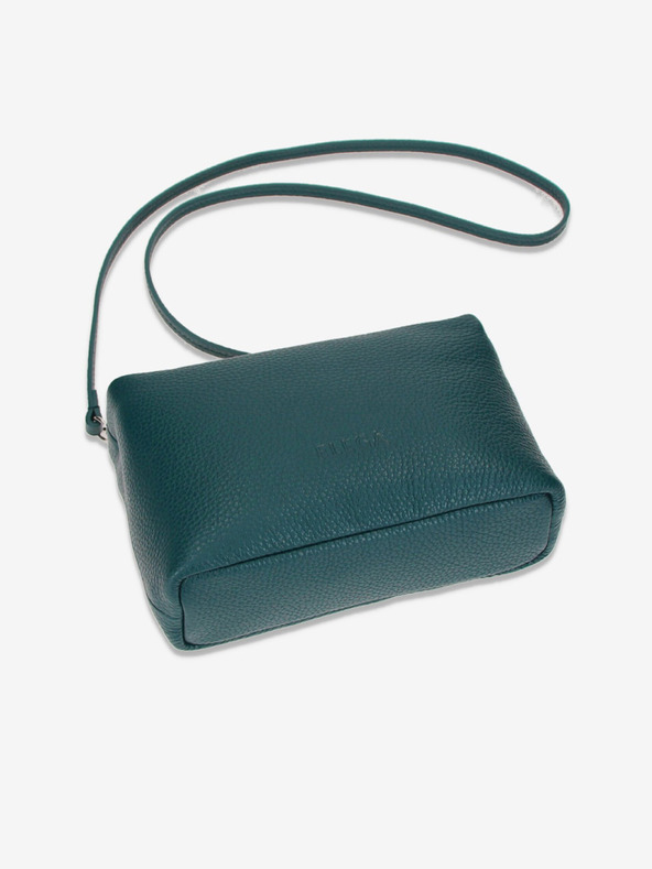 Elega Petrol Dámska kožená kabelka Elega Fluffy