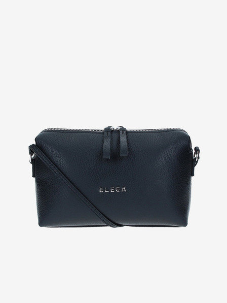 Elega Čierna dámska kožená crossbody kabelka ELEGA Hill