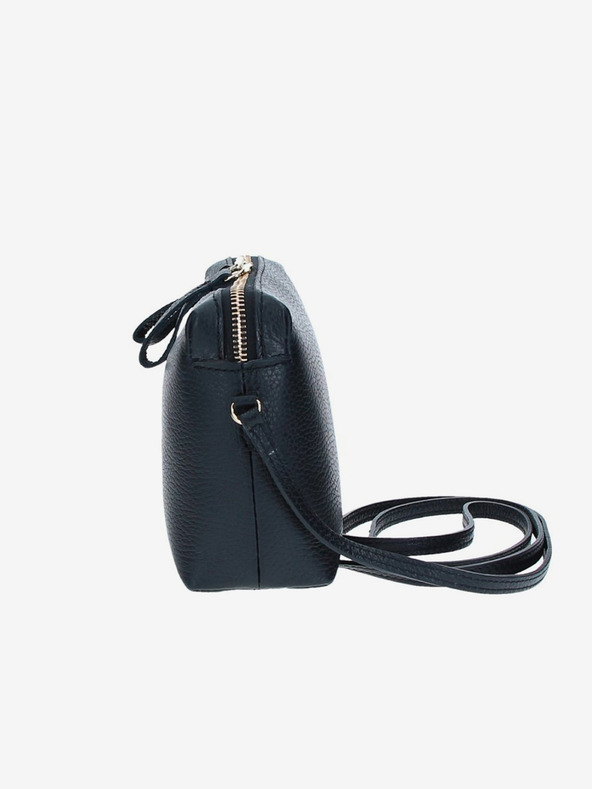 Elega Čierna dámska kožená crossbody kabelka ELEGA Hillary