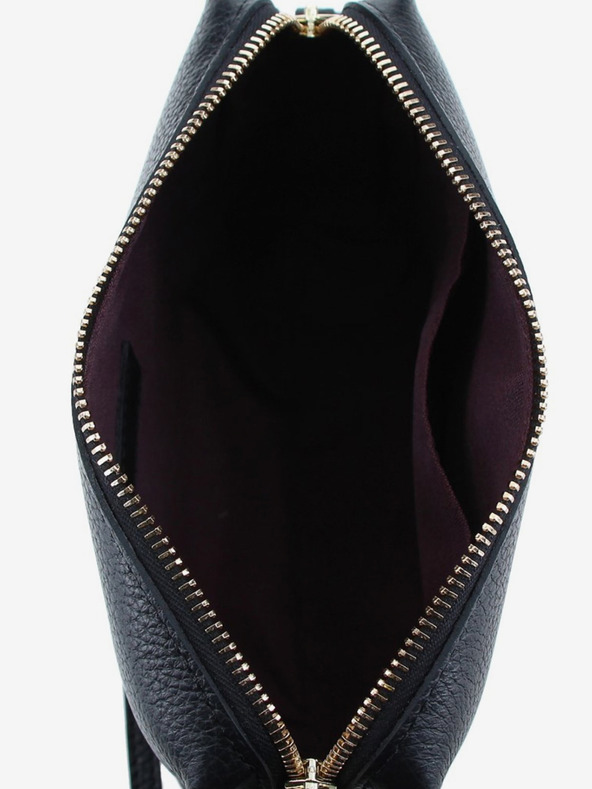 Elega Čierna dámska kožená crossbody kabelka ELEGA Hillary