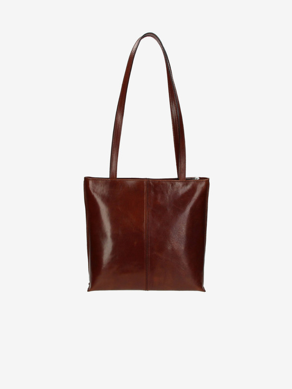 Elega Hnedá dámska kožená kabelka ELEGA Mel