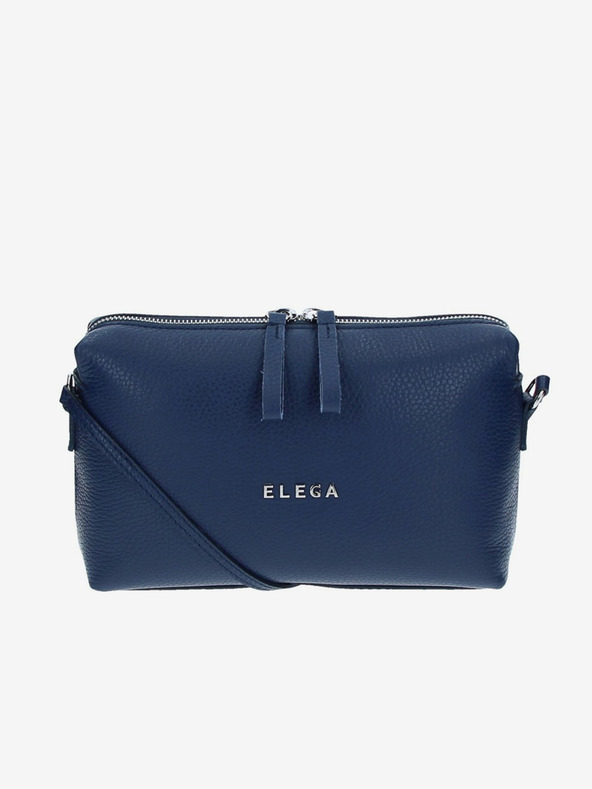Elega Tmavomodrá dámska kožená crossbody kabelka ELEGA Hill