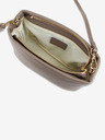 Elega Béžová dámska kožená crossbody kabelka Elega Fluffy