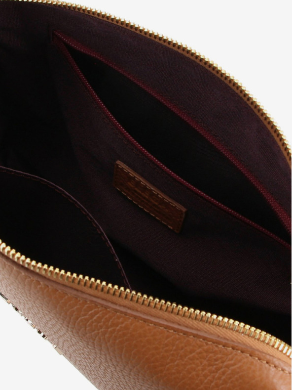 Elega Hnedá dámska kožená crossbody kabelka ELEGA Hill