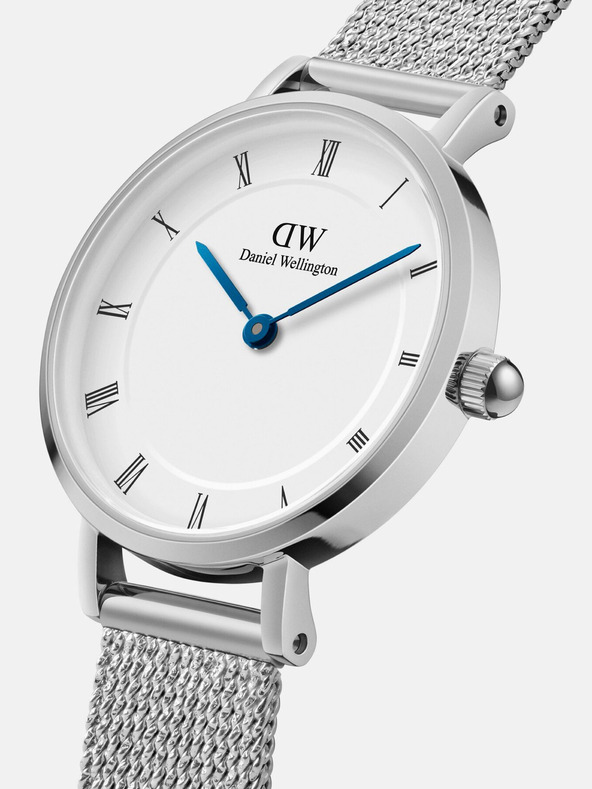Daniel Wellington Strieborné dámske hodinky Daniel Wellington Mesh Petite Sterling Silver