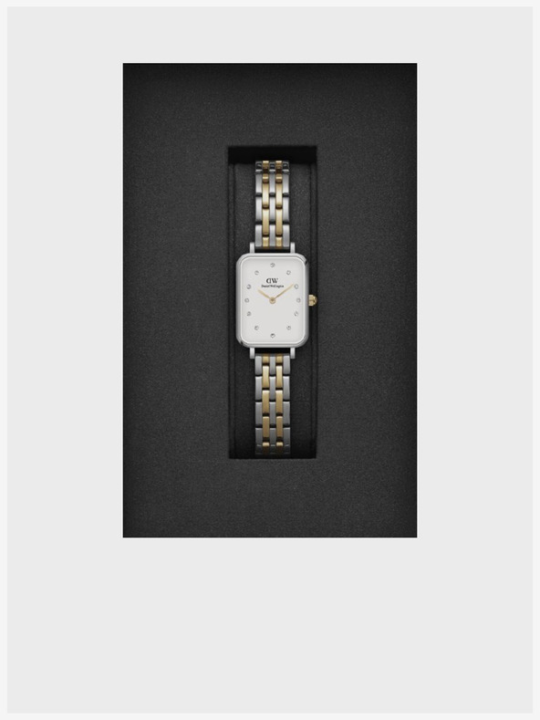 Daniel Wellington Dámske zlaté a strieborné hodinky Daniel Wellington Quadro Lumine
