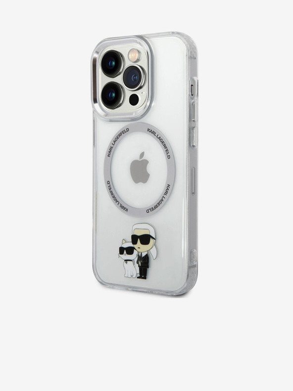 Karl Lagerfeld Karl Lagerfeld IML Karl and Choupette NFT MagSafe Zadný kryt pre iPhone 15 Pro Max Transparent