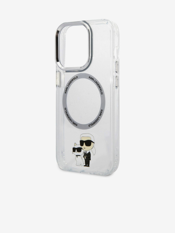Karl Lagerfeld Karl Lagerfeld IML Karl and Choupette NFT MagSafe Zadný kryt pre iPhone 15 Pro Max Transparent
