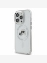 Karl Lagerfeld Karl Lagerfeld IML K&CH Heads Metal Frame MagSafe zadný kryt pre iPhone 15 Pro Max Transparent