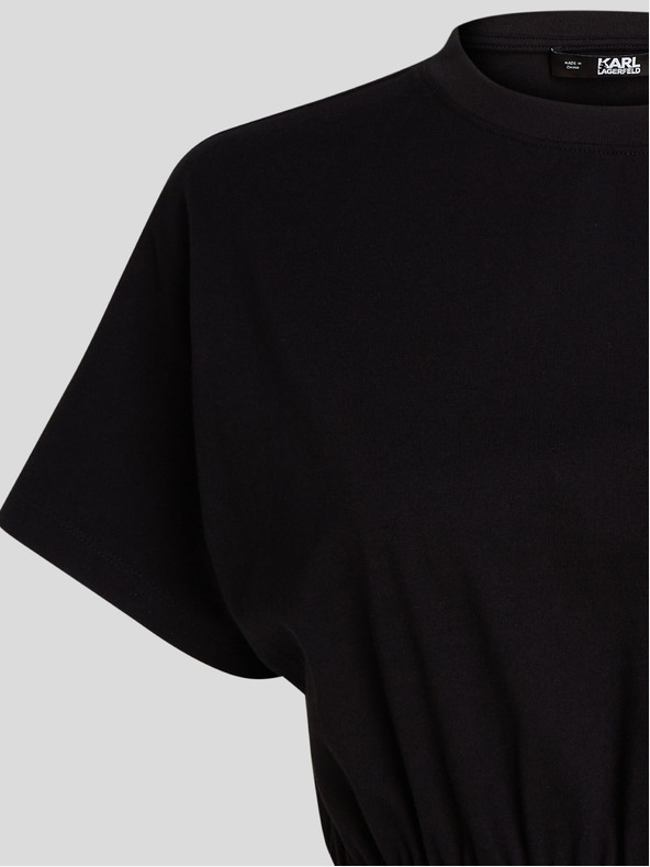 Karl Lagerfeld Čierne dámske šaty KARL LAGERFELD Logo