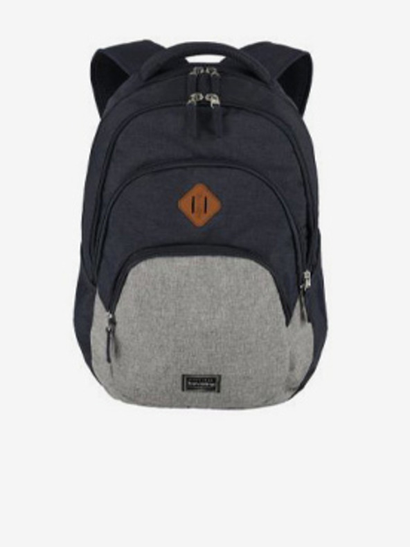 Travelite Tmavomodrý batoh Travelite Basics Melange Navy/grey