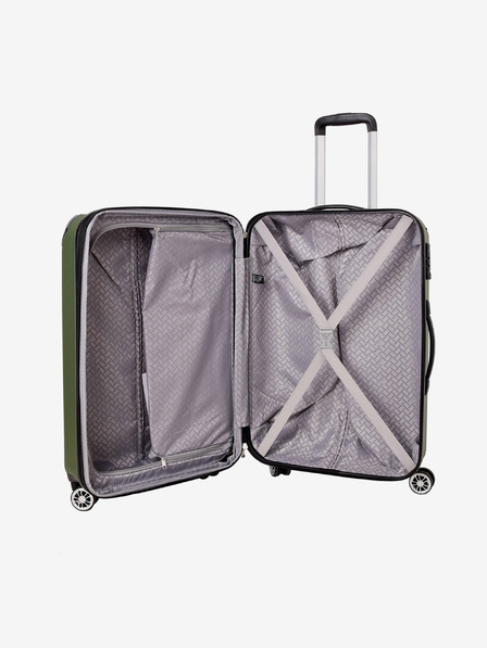 Travelite Sada troch zelených kufrov Travelite City 4w S,M,L Zelená