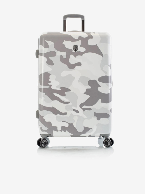 Heys Šedý vzorovaný cestovný kufor Heys White Camo L