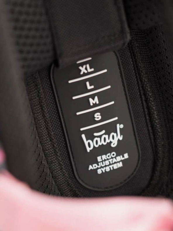 BAAGL  Sivá školská taška panda na zips Baagl