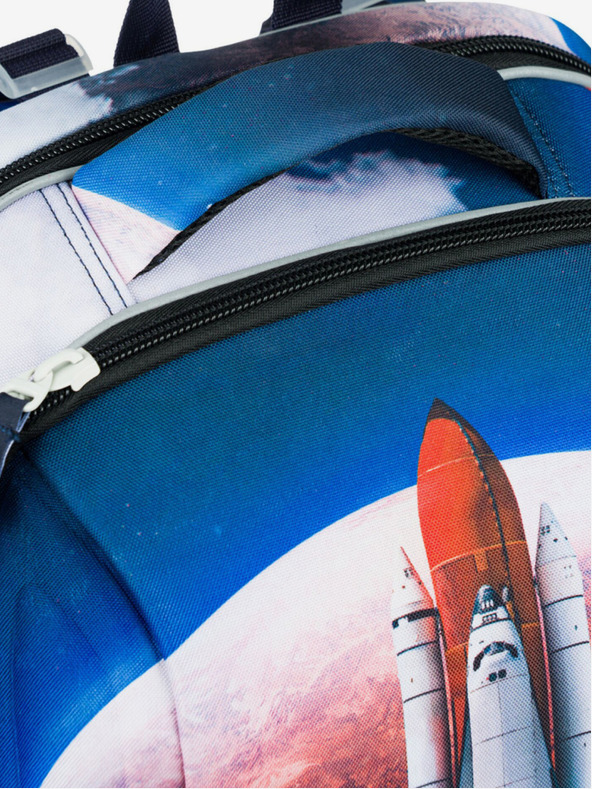 BAAGL  Modrá školská aktovka Baagl Shelly Space Shuttle