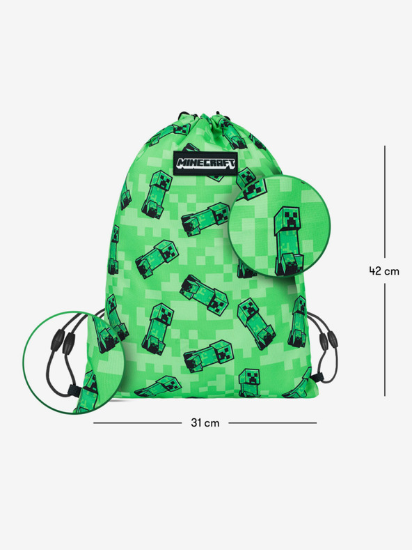 BAAGL  Zelený vak Baagl Minecraft Creeper