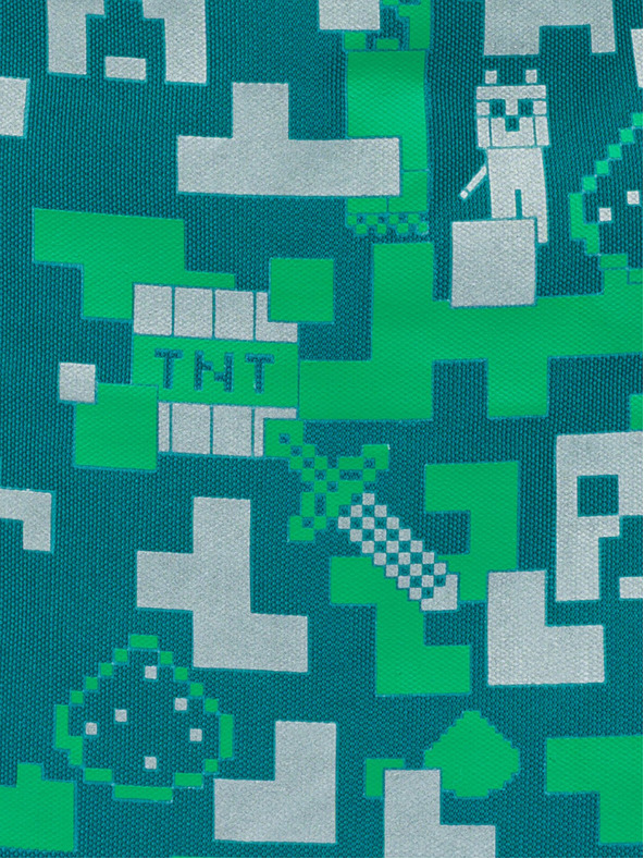 BAAGL  Zelená taška Baagl Minecraft Silver Creeper