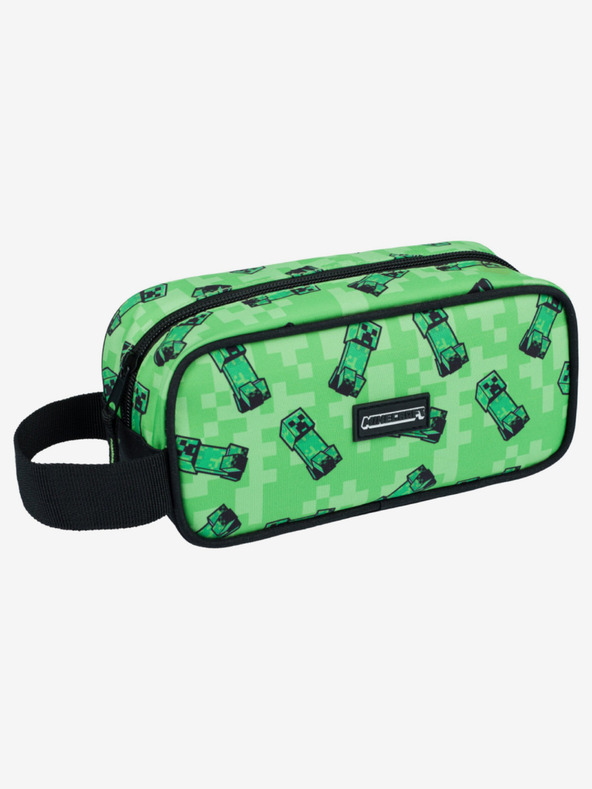 BAAGL  Zelený školský set - penál, taška Baagl Minecraft 2 Creeper