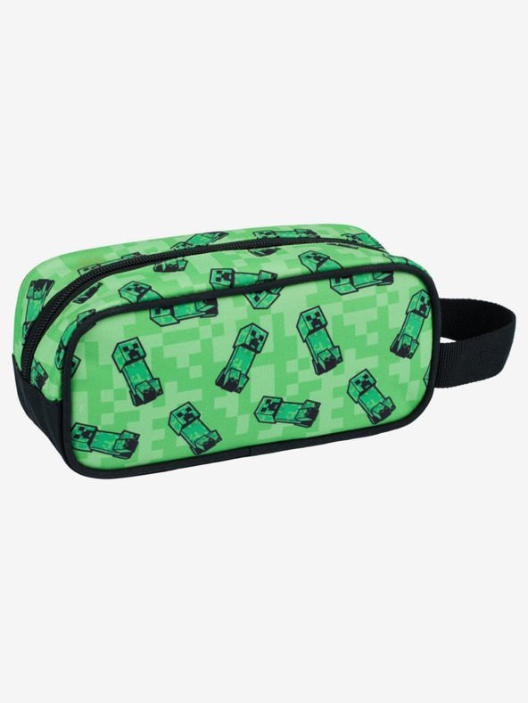 BAAGL  Zelený školský set - penál, taška Baagl Minecraft 2 Creeper