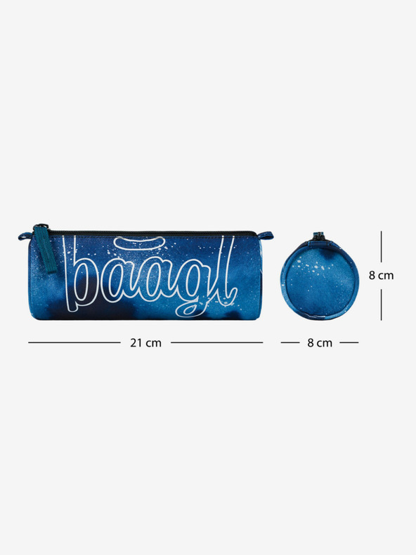 BAAGL  Modrý študentský kufrík Baagl Steel