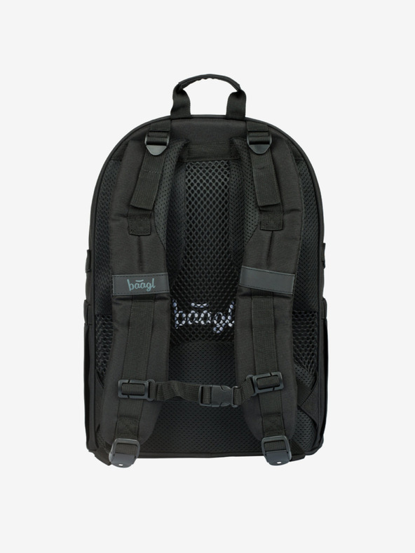 BAAGL  Šedý školský set - batoh, penál, taška Baagl Skate Darkness