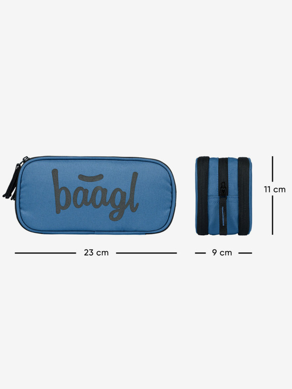 BAAGL  Modrá školská súprava - batoh, peračník, taška Baagl Coolmate Ocean Blue