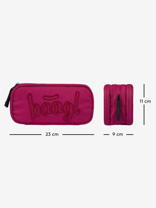 BAAGL  Červená školská súprava - batoh, peračník, taška Baagl Coolmate Ruby