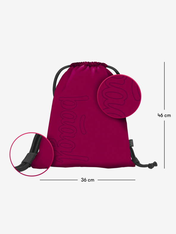BAAGL  Červená školská súprava - batoh, peračník, taška Baagl Coolmate Ruby