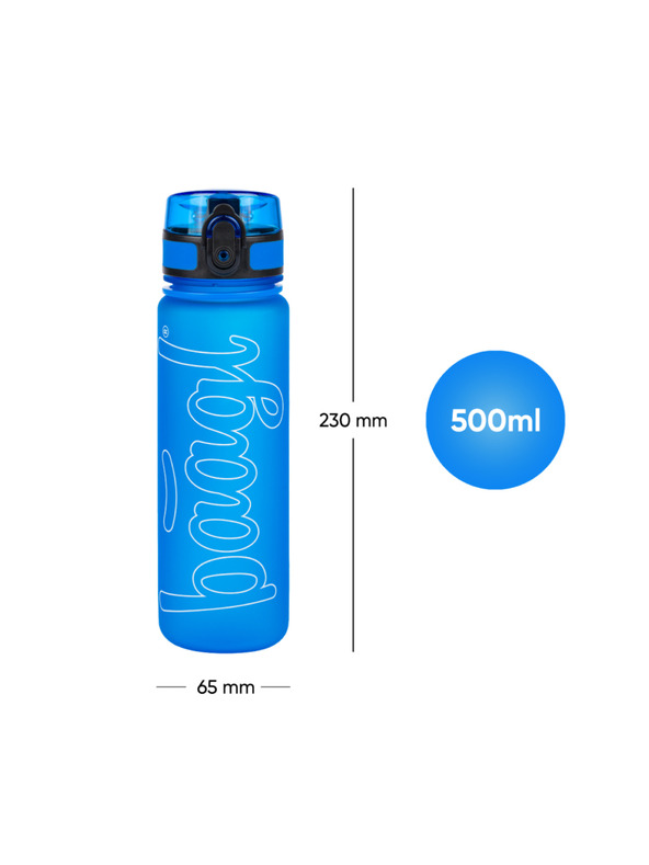 BAAGL  Modrá fľaša na pitie z Tritanu s logom - modrá, 500 ml Baagl