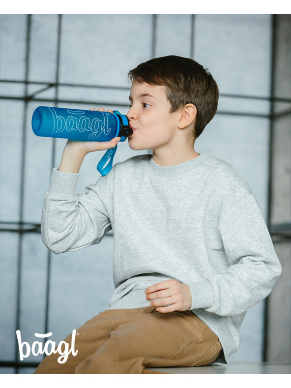BAAGL  Modrá fľaša na pitie z Tritanu s logom - modrá, 500 ml Baagl