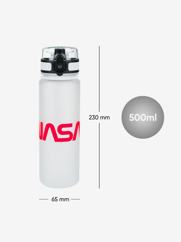 BAAGL  Biela tritanová fľaša na pitie nasa, 500 ml Baagl