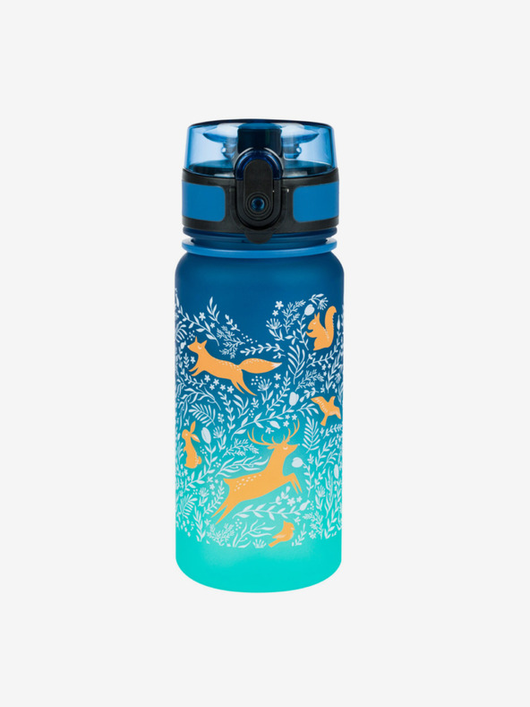 BAAGL  Modrá tritanová fľaša na pitie gradient les, 350 ml Baagl