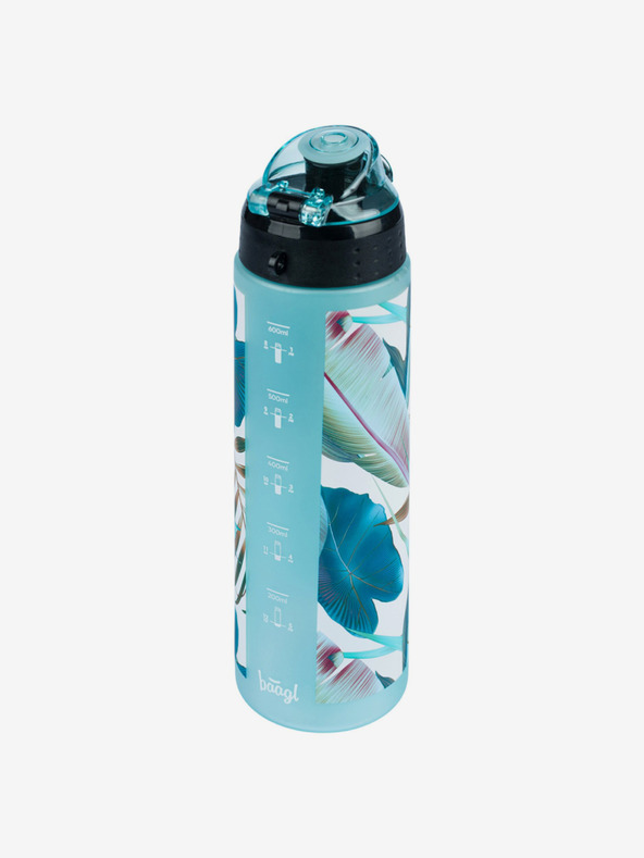 BAAGL  Fialová tritanová fľaša na pitie leafs, 700 ml Baagl