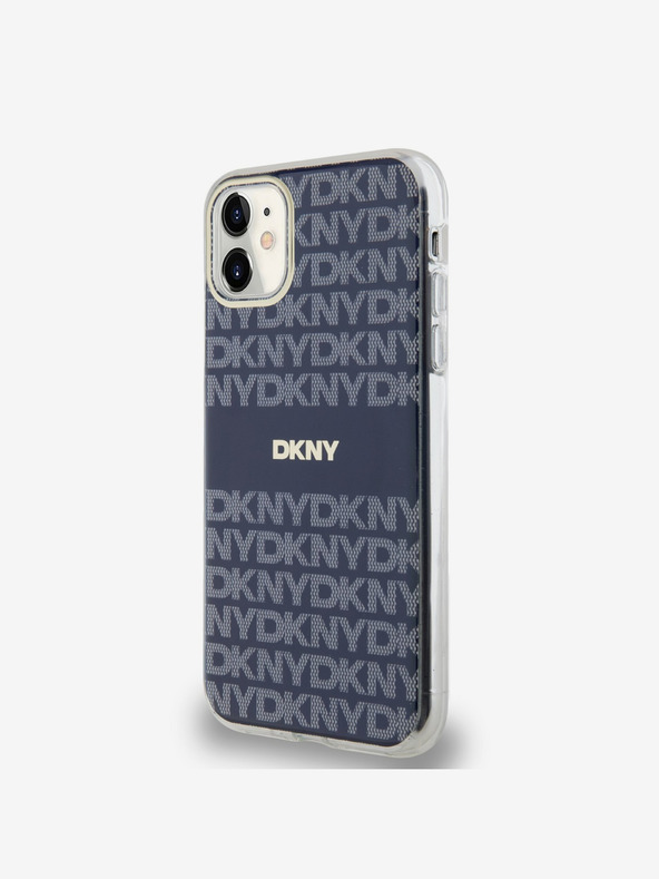 DKNY Zadný kryt PC/TPU Repeat Pattern Tonal Stripe Magsafe pre iPhone 11 Blue DKNY